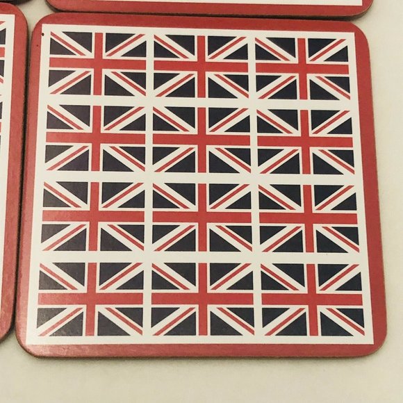 2015 Lesser & Pavey Union Jack London Set Of Four Coasters Laminated Surface - Picture 6 of 12